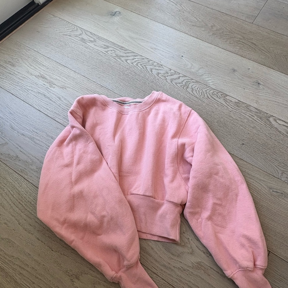 Pink Cropped Sweatshirt